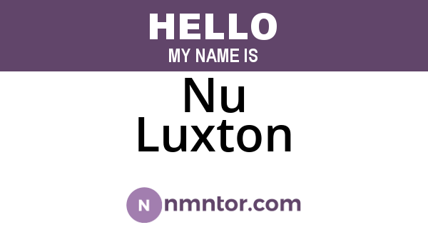 Nu Luxton