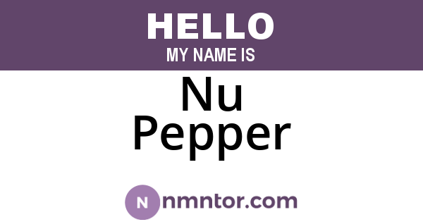 Nu Pepper