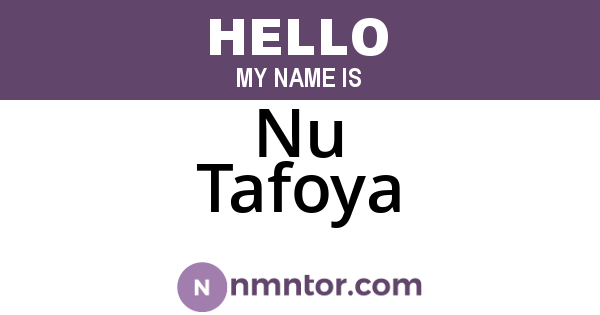 Nu Tafoya