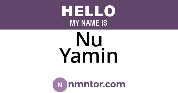 Nu Yamin