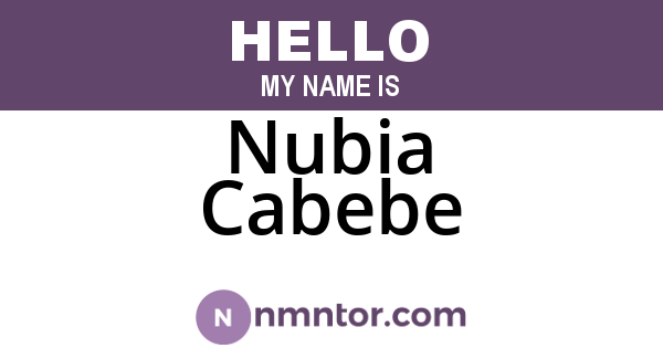 Nubia Cabebe