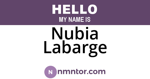 Nubia Labarge