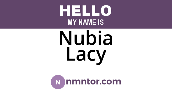 Nubia Lacy