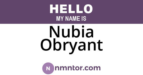 Nubia Obryant