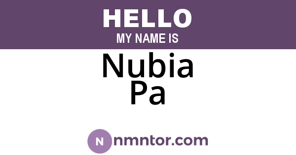 Nubia Pa