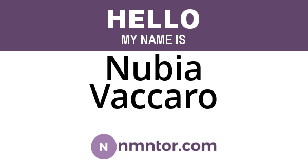 Nubia Vaccaro