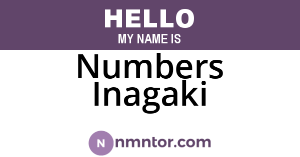 Numbers Inagaki