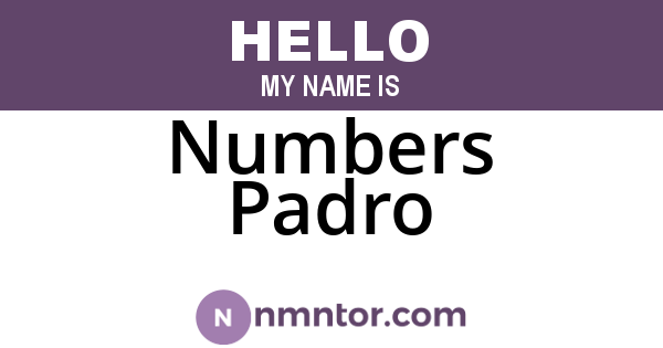 Numbers Padro