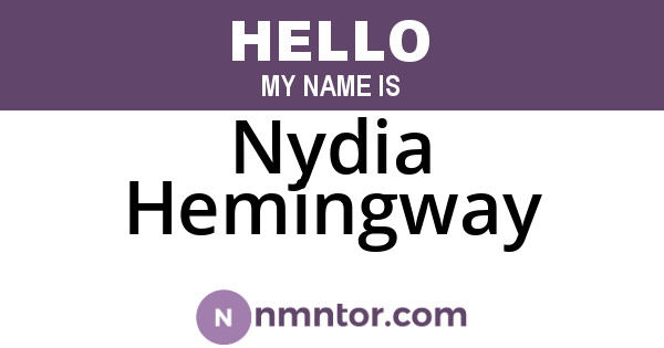 Nydia Hemingway