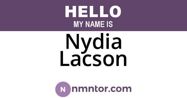 Nydia Lacson