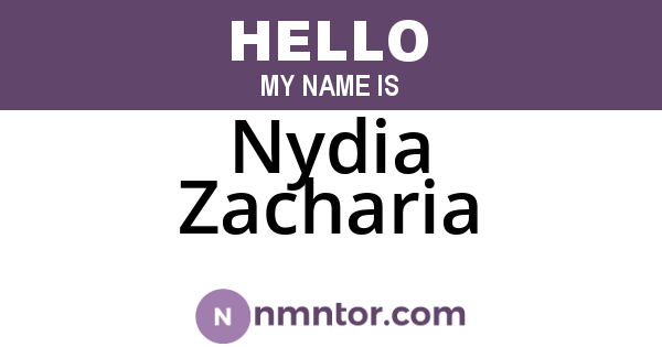 Nydia Zacharia