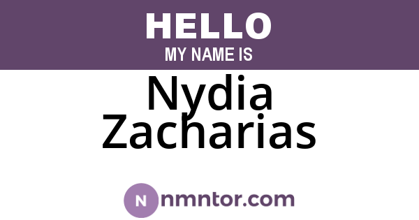 Nydia Zacharias