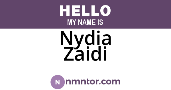 Nydia Zaidi