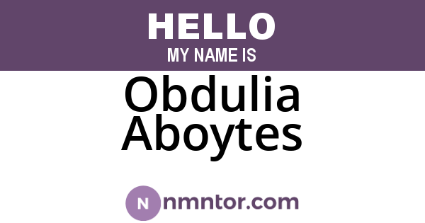 Obdulia Aboytes