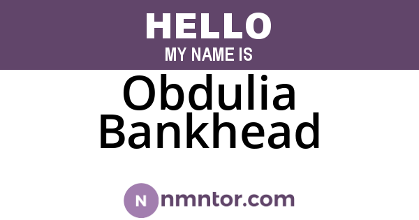 Obdulia Bankhead