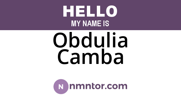 Obdulia Camba