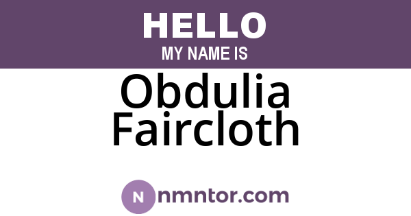 Obdulia Faircloth