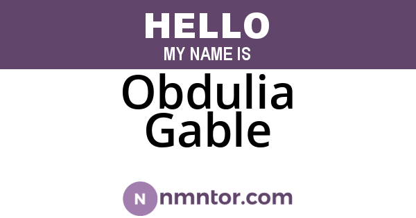 Obdulia Gable
