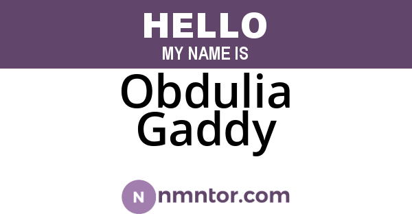 Obdulia Gaddy