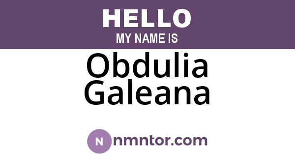 Obdulia Galeana