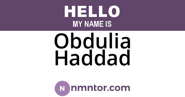 Obdulia Haddad