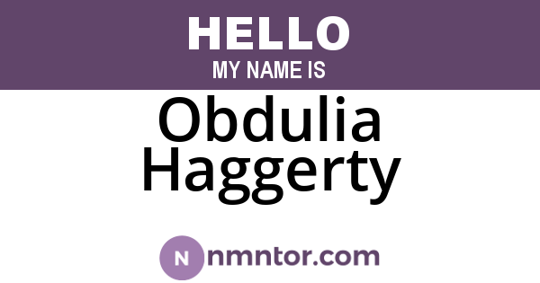 Obdulia Haggerty