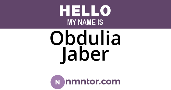 Obdulia Jaber