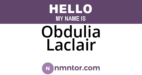 Obdulia Laclair