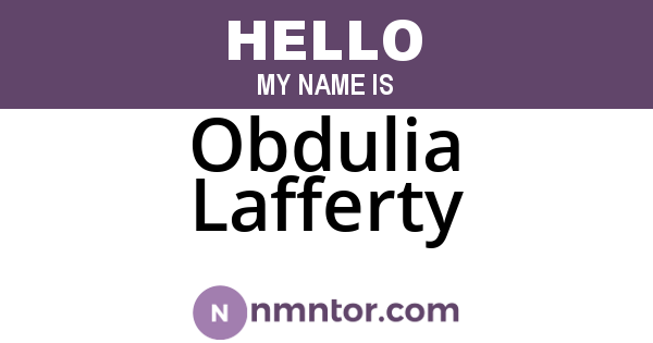 Obdulia Lafferty
