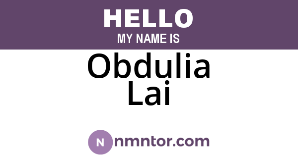 Obdulia Lai
