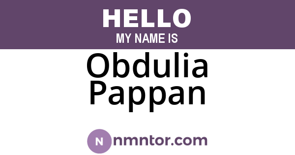 Obdulia Pappan