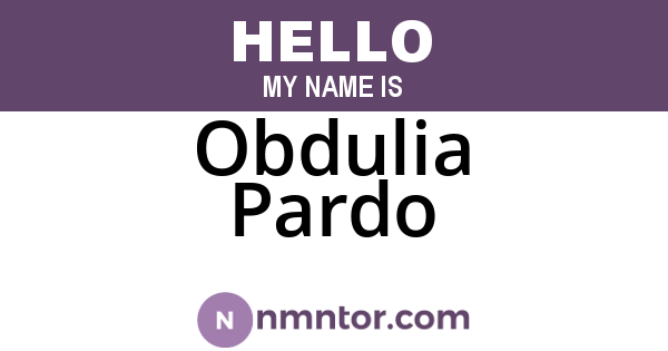 Obdulia Pardo