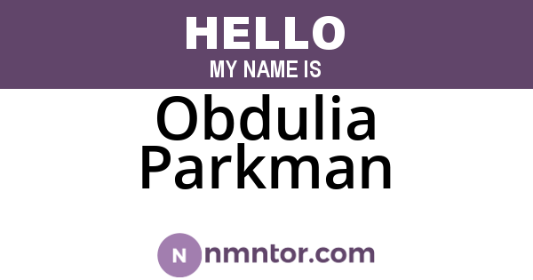 Obdulia Parkman