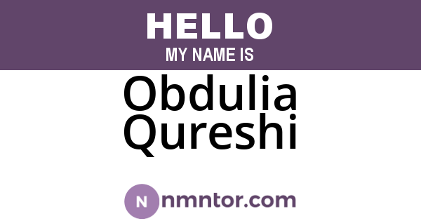 Obdulia Qureshi