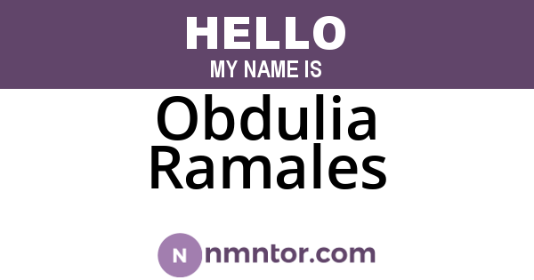 Obdulia Ramales