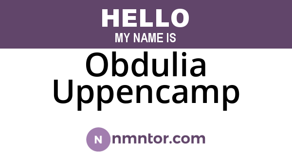 Obdulia Uppencamp