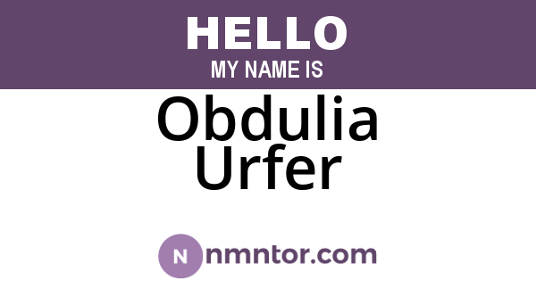 Obdulia Urfer