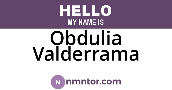 Obdulia Valderrama