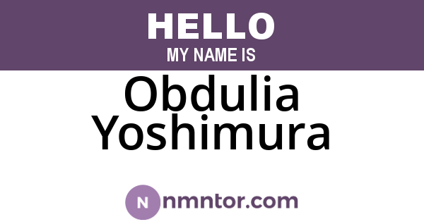 Obdulia Yoshimura