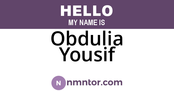 Obdulia Yousif