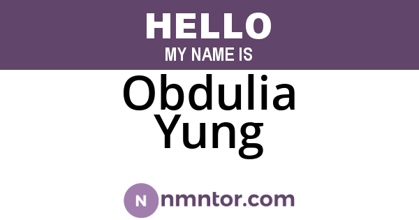Obdulia Yung