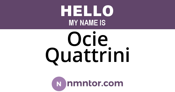 Ocie Quattrini