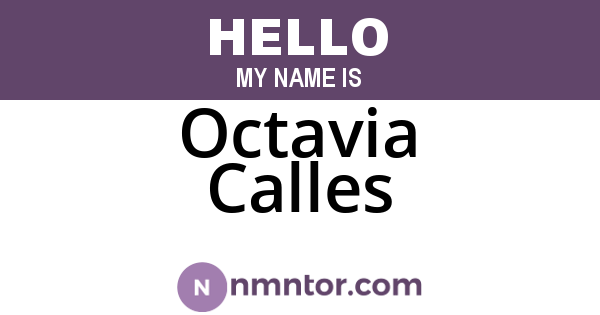 Octavia Calles