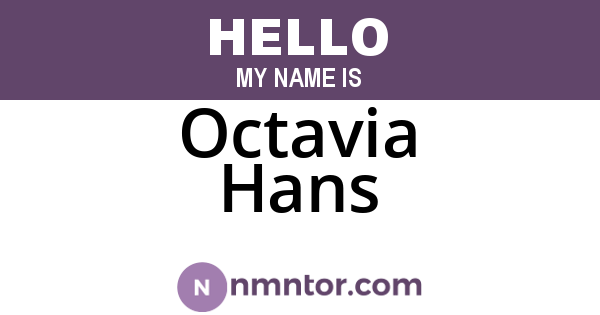 Octavia Hans