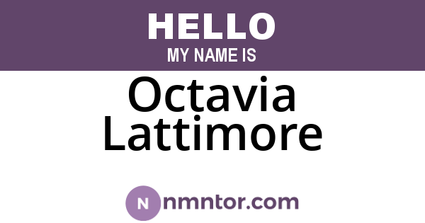 Octavia Lattimore