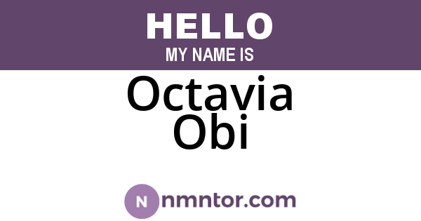Octavia Obi