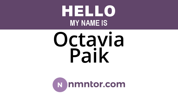 Octavia Paik