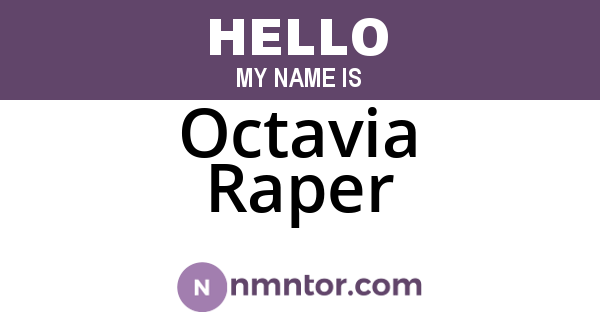 Octavia Raper