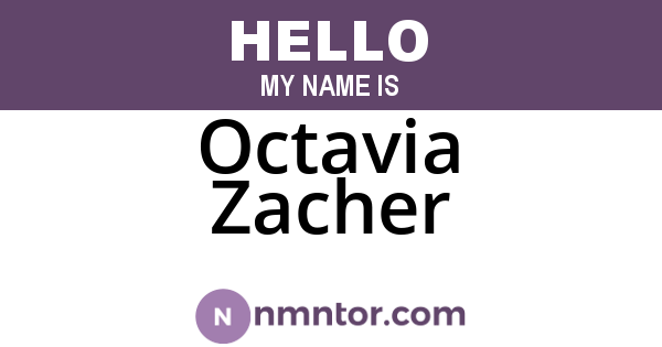 Octavia Zacher