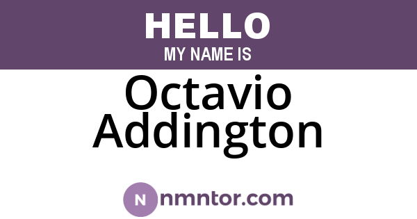 Octavio Addington